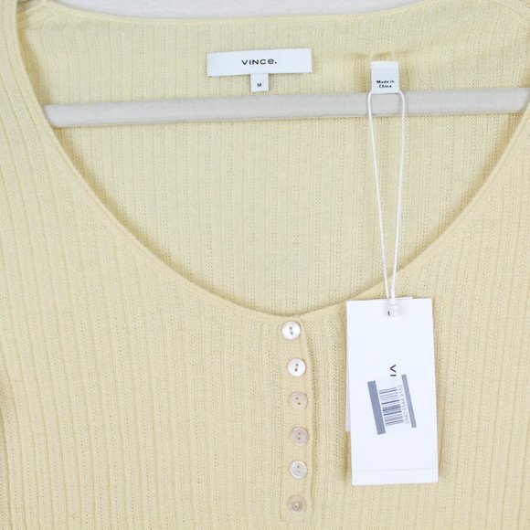 NWT Vince Cashmere Henley Button Top - Picture 5 of 13
